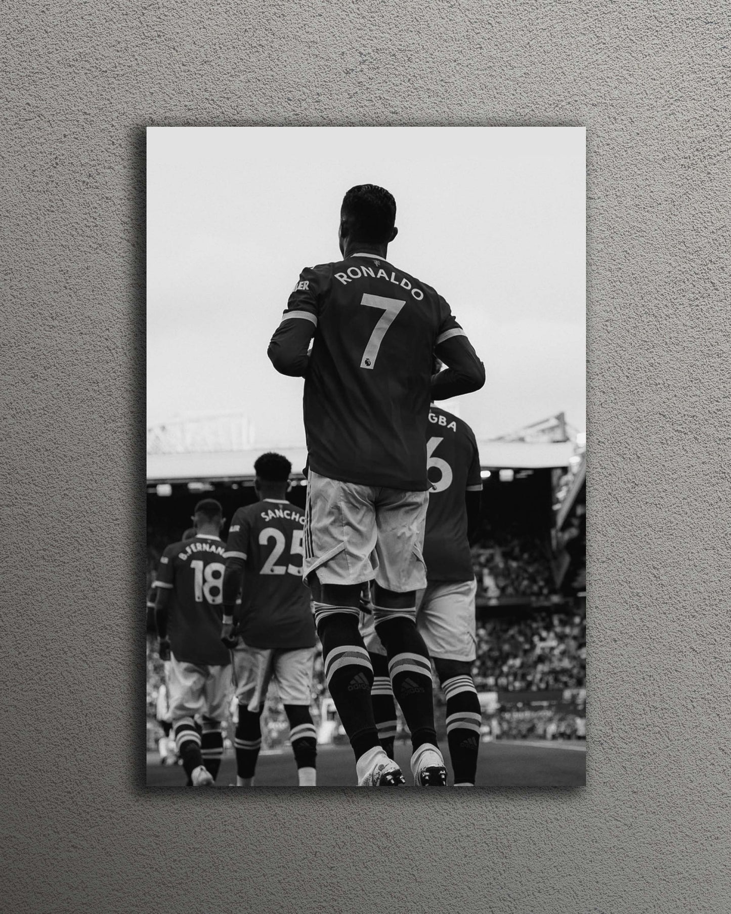 Cristiano Ronaldo Old Trafford B&W