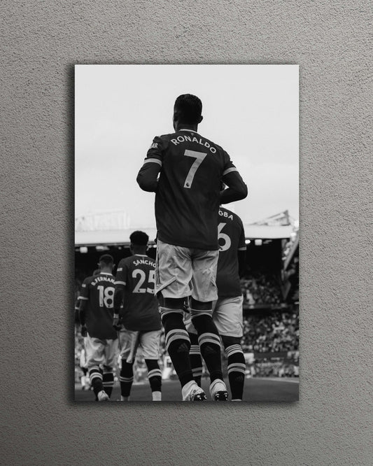 Cristiano Ronaldo Old Trafford B&W